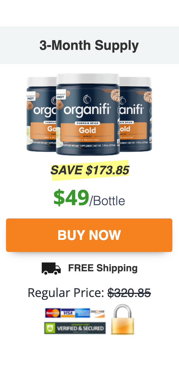 Organifi Gold Pumpkin Spice - 2 Bottles